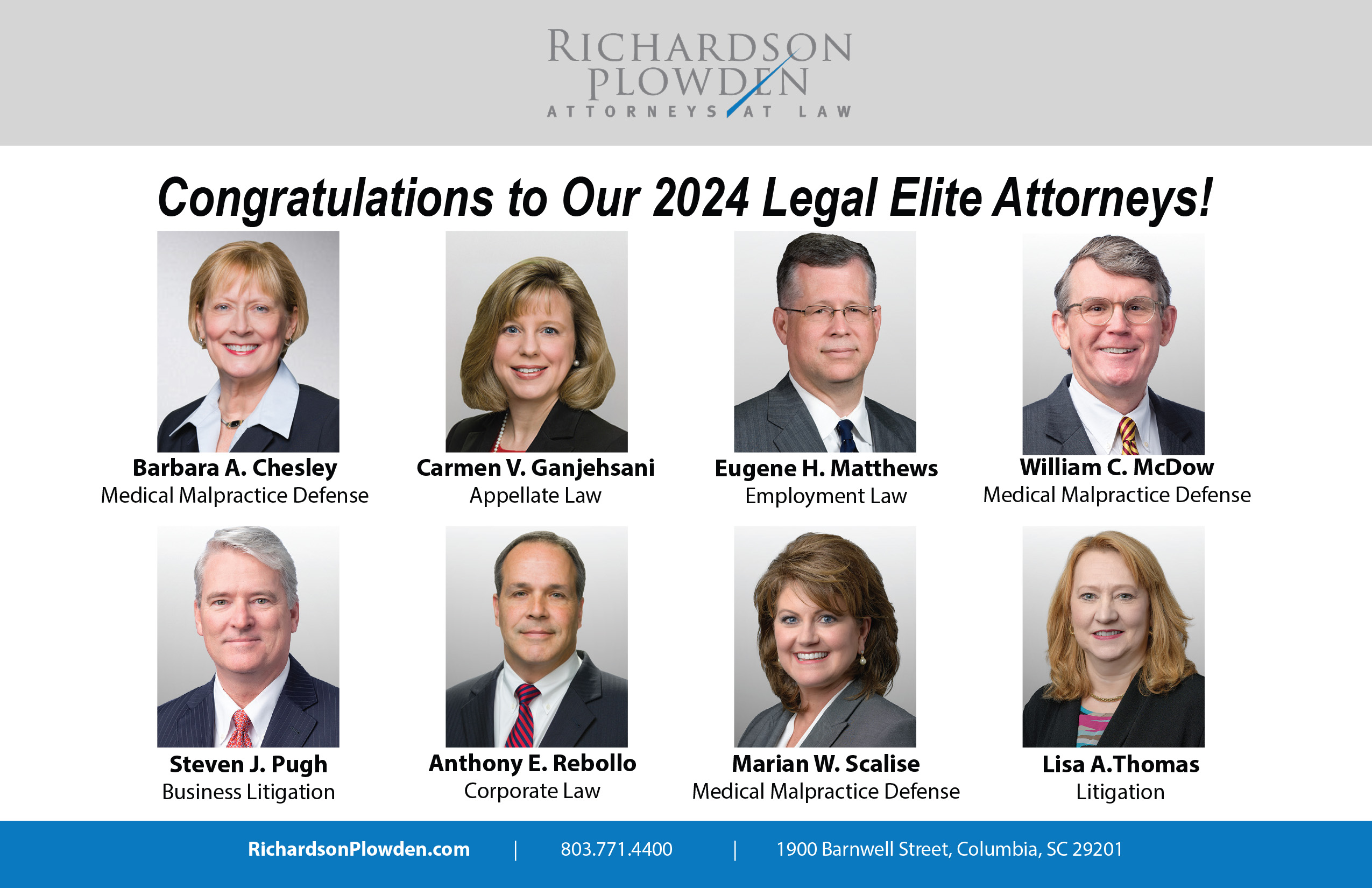 We are pleased to announce that eight of our attorneys were selected to ...